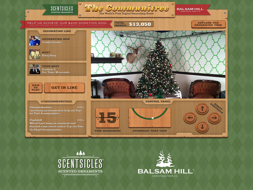 The Communitree live decorating event