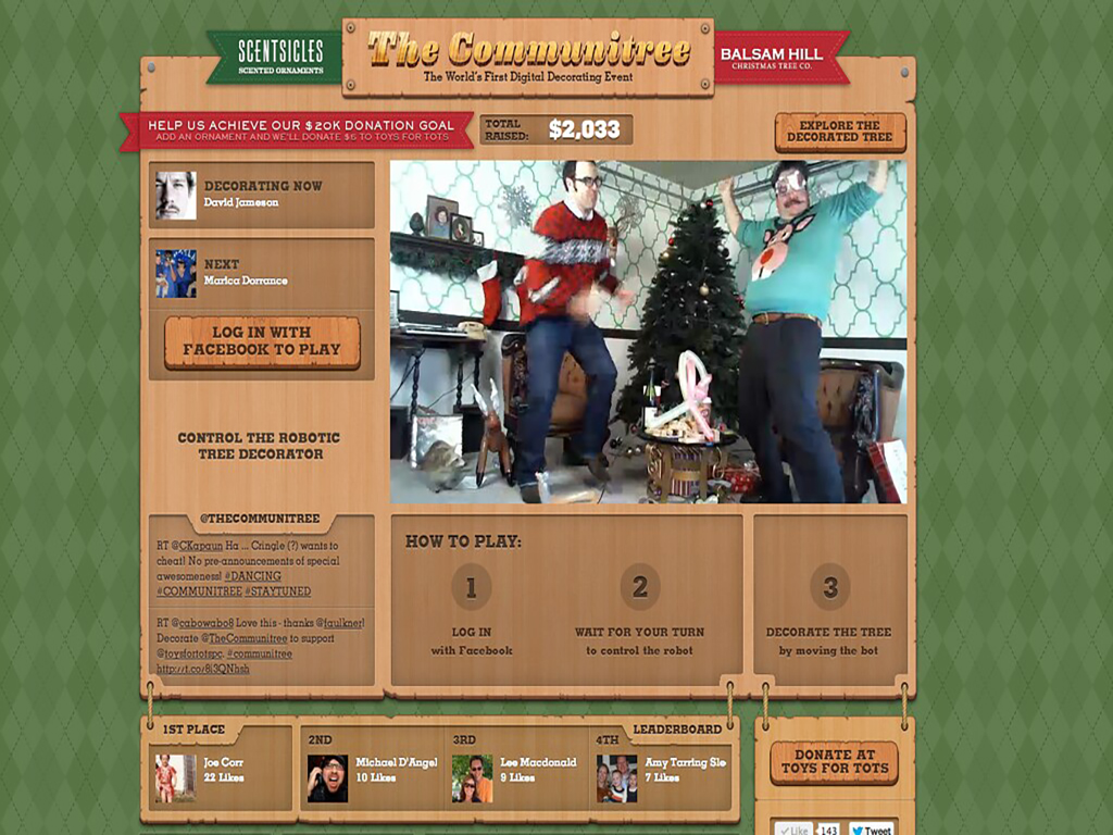 The Communitree live decorating event